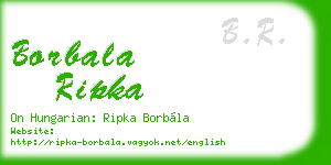 borbala ripka business card